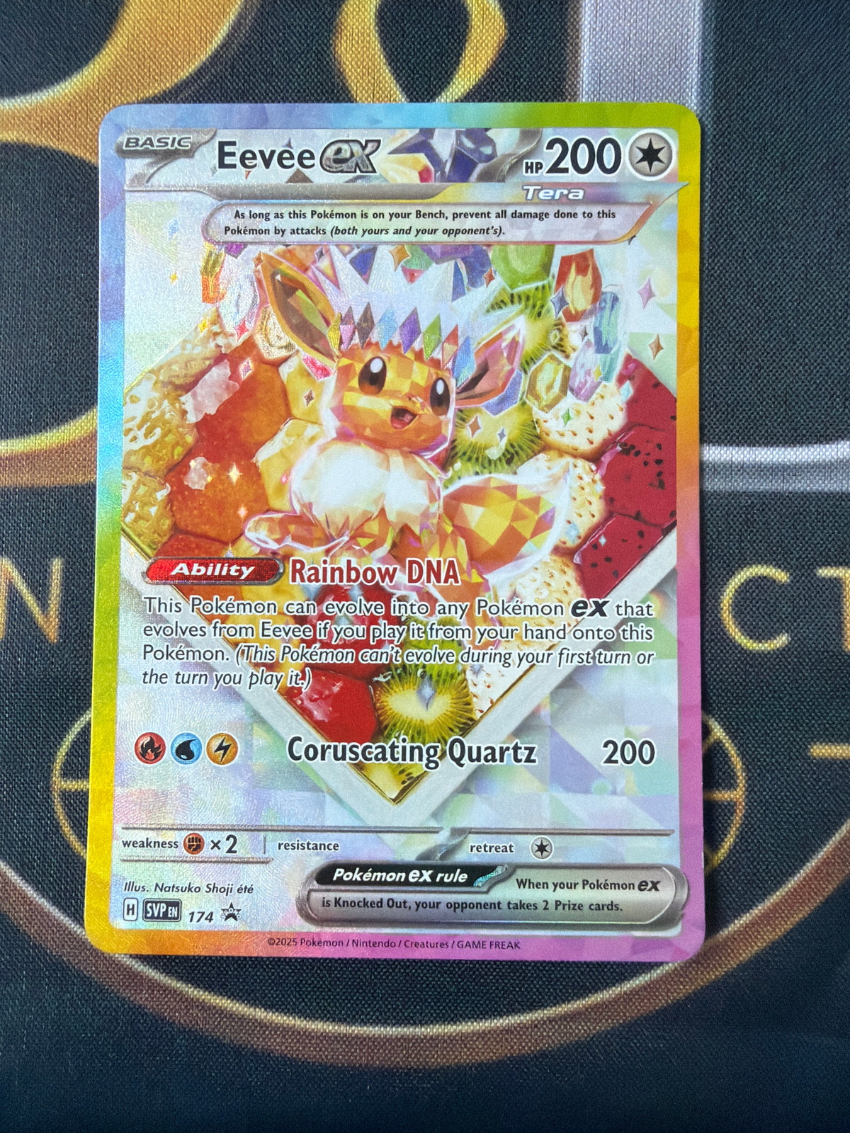 Eevee ex SVP174 — Scarlet & Violet Promo — Tera Full Art — Illus. Natsuko Shoji — NM