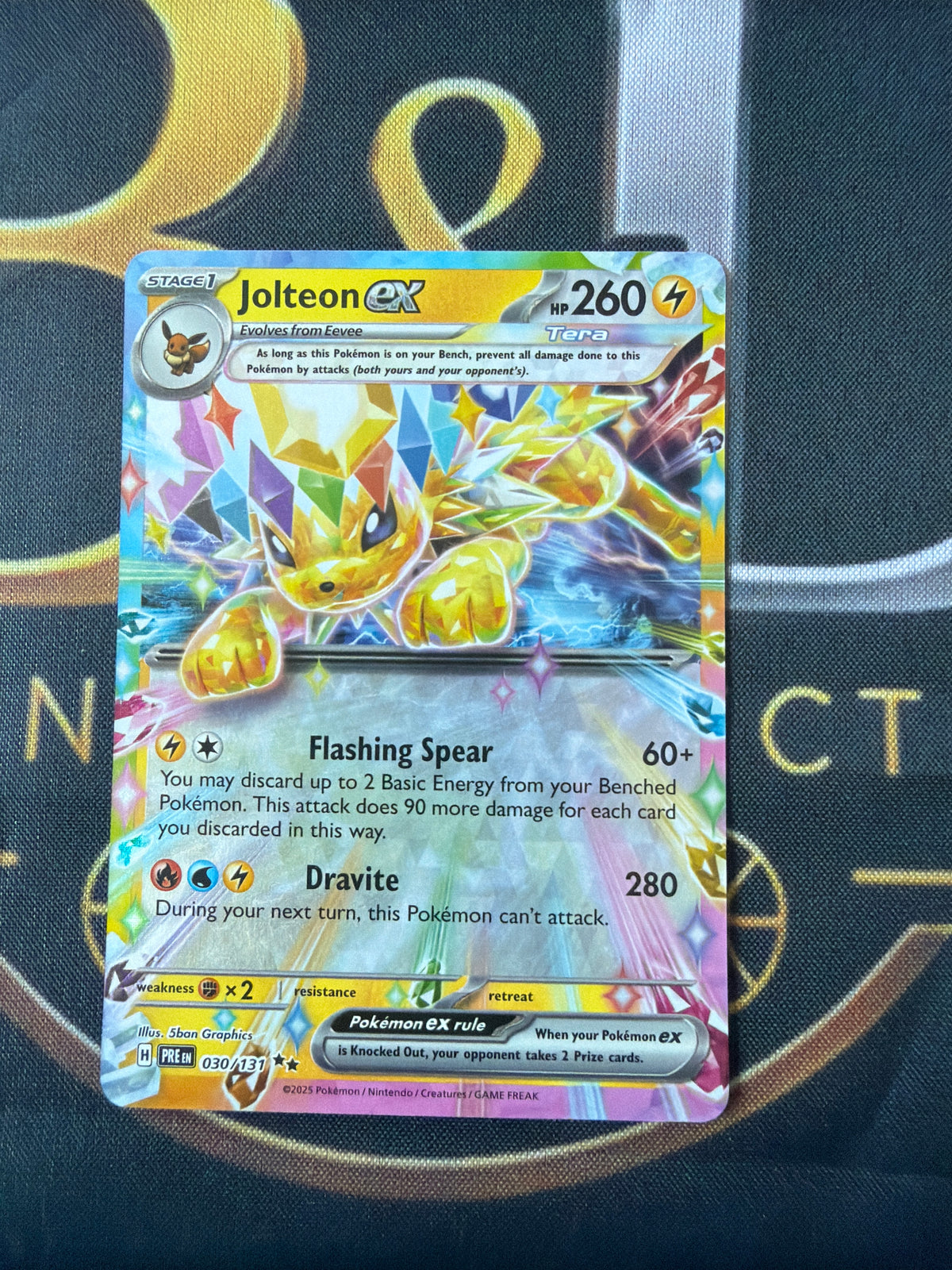 Jolteon ex 030/131 — Prismatic Evolutions — Tera Ultra Rare — Illus. 5ban Graphics — NM