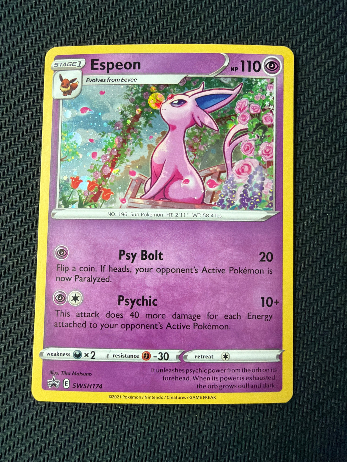 Espeon SWSH174 — Black Star Promo Holo Pokémon Card | Near Mint