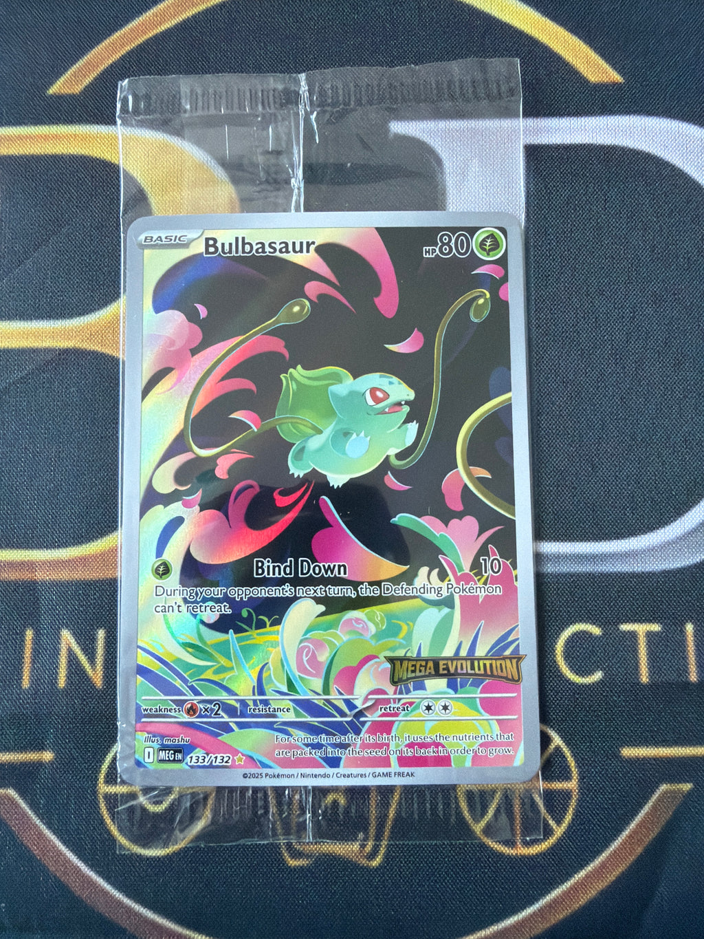 Bulbasaur 133/132 — Mega Evolution — Full Art — Illus. mashu — Factory Sealed — NM