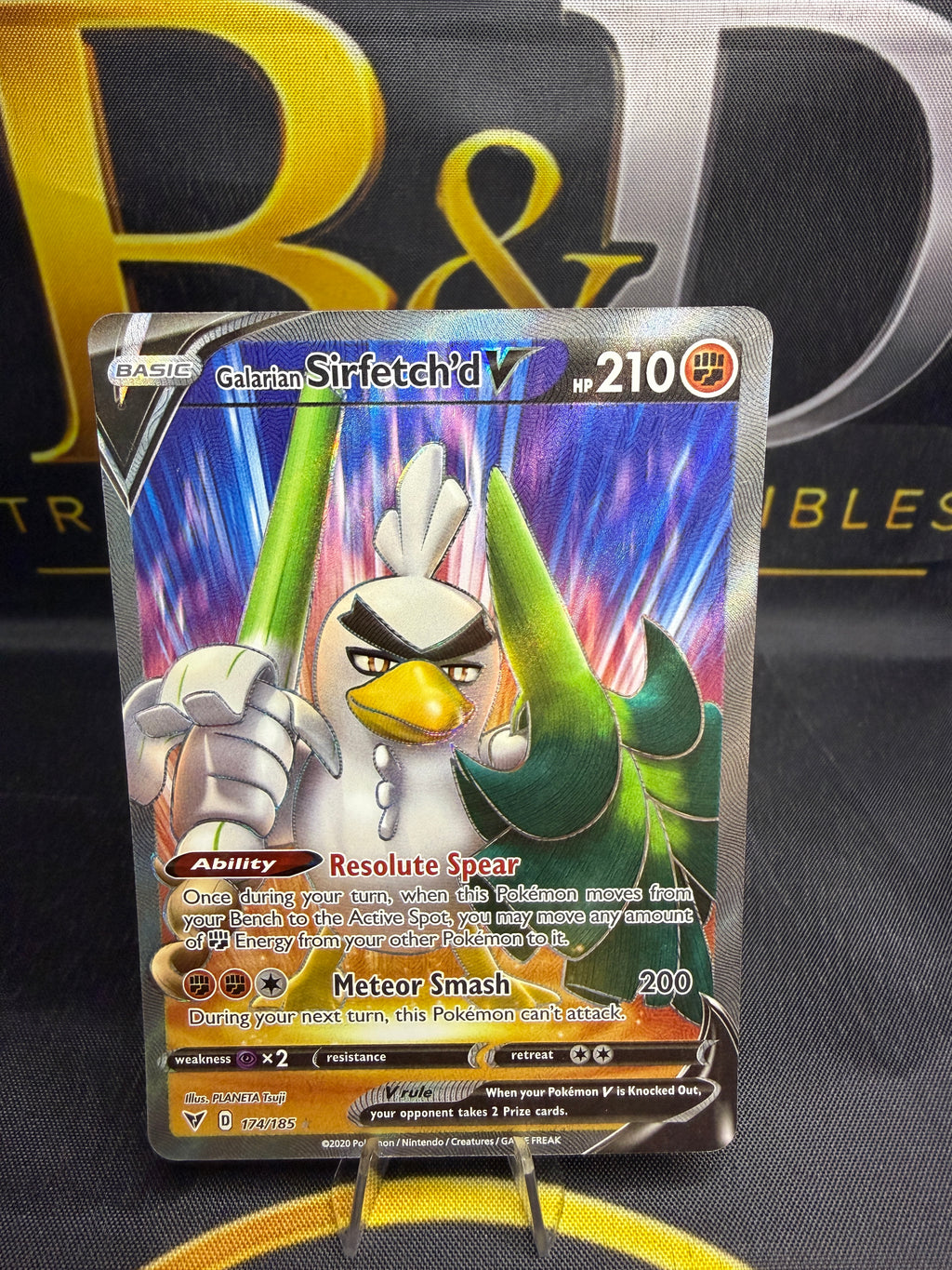 Galarian Sirfetch'd V 174/185 — Full Art Ultra Rare — Pokémon TCG Vivid Voltage