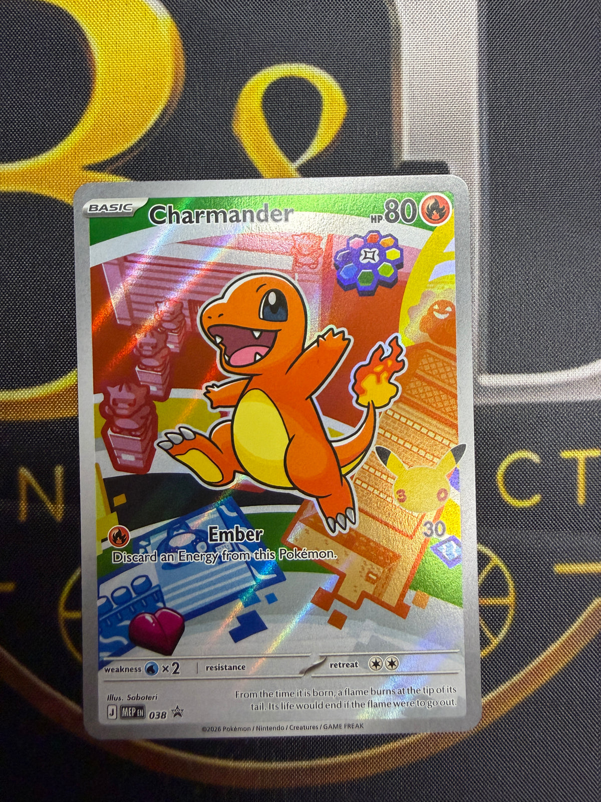 Kanto Starters Pikachu Adventure Promo Set — Charmander 038, Bulbasaur 037, Squirtle 039 — Holo Full Art Pokémon TCG Cards