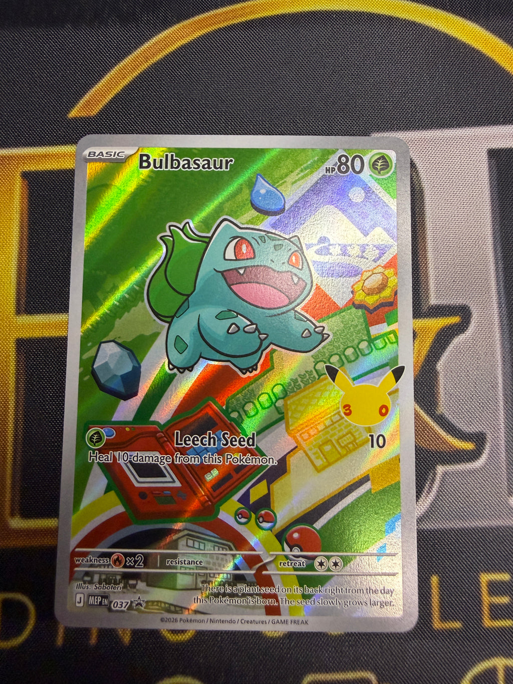 Kanto Starters Pikachu Adventure Promo Set — Charmander 038, Bulbasaur 037, Squirtle 039 — Holo Full Art Pokémon TCG Cards