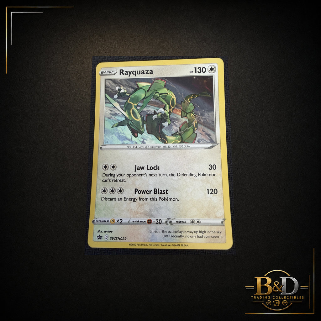 2020 Pokémon Rayquaza SWSH029 – Sword & Shield Black Star Promo – Cosmos Holo