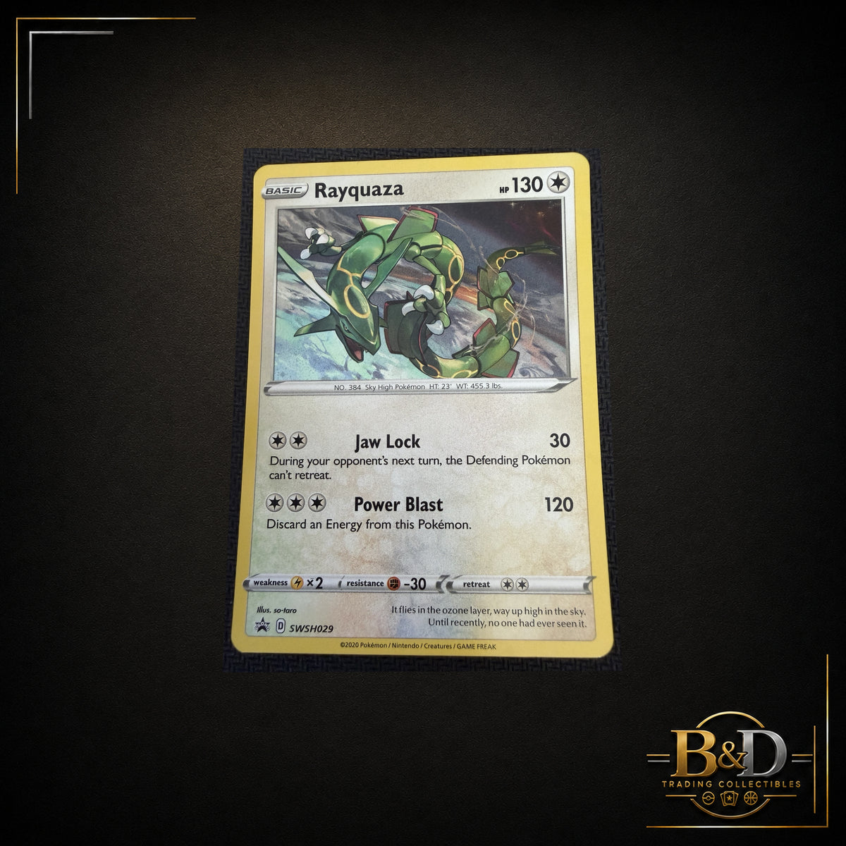 2020 Pokémon Rayquaza SWSH029 – Sword & Shield Black Star Promo – Cosmos Holo